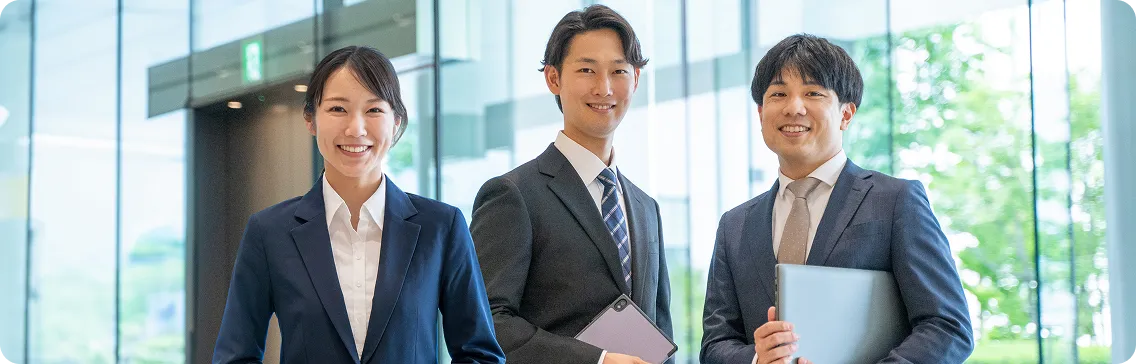 3人の男女のビジネスマン